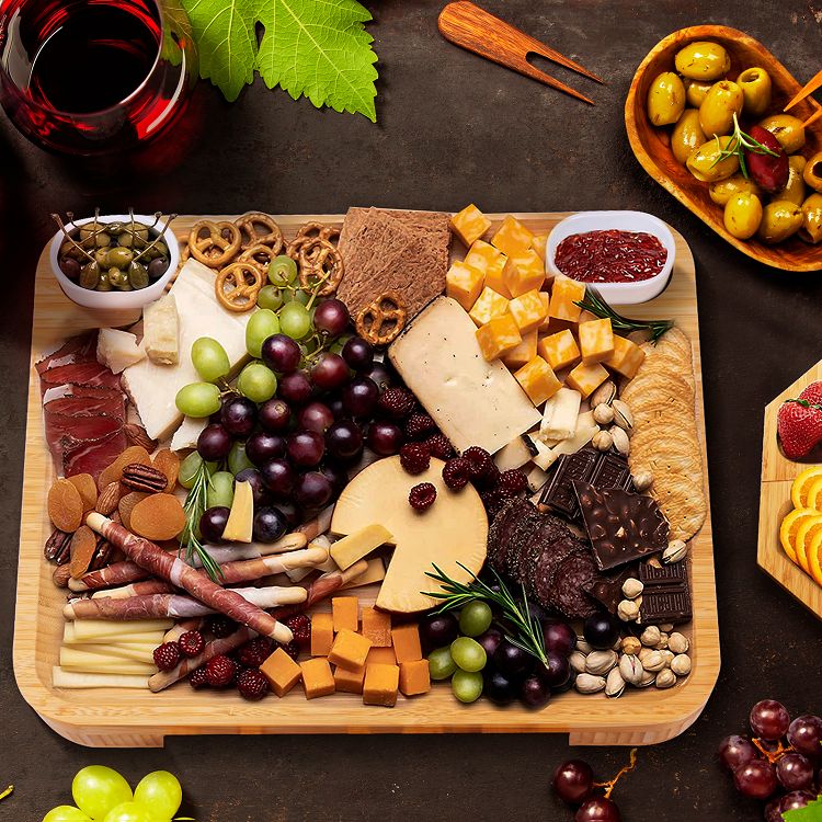Bamboo Cheese and Cracker Tray Boards (11)(001)